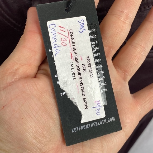 Kut From the Kloth Connie High Rise Double Waistband Jeans Acai Wash - Size 2 - Picture 6 of 15